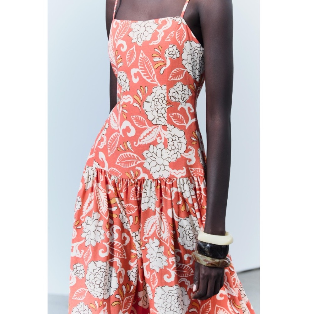 Zara print strappy dress